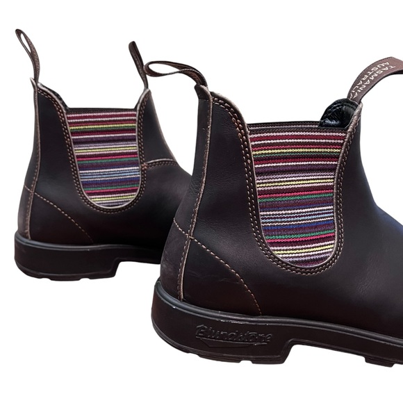 Blundstone 1409 Women’s Stout Brown and Stripes Chelsea Boots Size 11 - Picture 4 of 9
